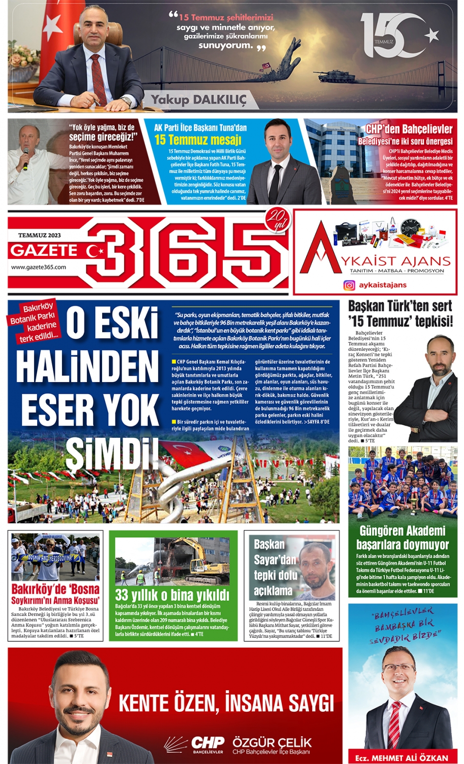 Gazete 365 Temmuz 2023