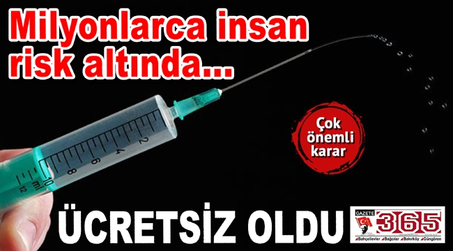 Zatürre aşısını ücretsiz yaptırabilirsiniz...