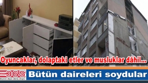 Bahçelievler'de boşaltılan bir binanın tüm dairelerine hırsız girdi