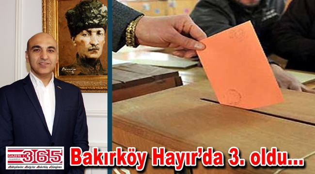 Bakırköy referandumda İstanbul'da 3. oldu..