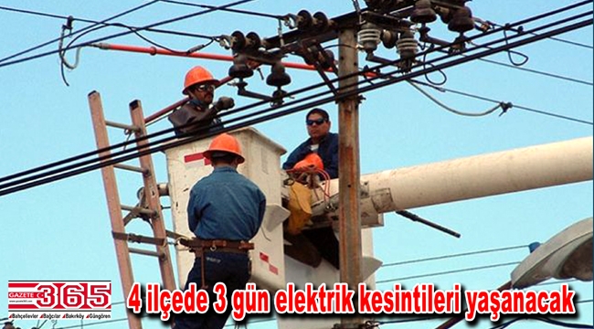Bahçelievler, Bağcılar, Bakırköy ve Güngören'de 3 gün elektrik kesintileri…