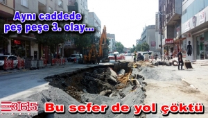 Bağcılar'daki o caddede bu sefer de yol çöktü