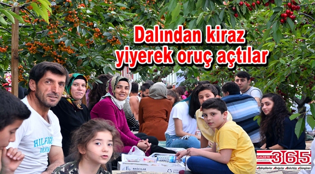 Kiraz Bahçesi'nde iftar sofrası kuruldu