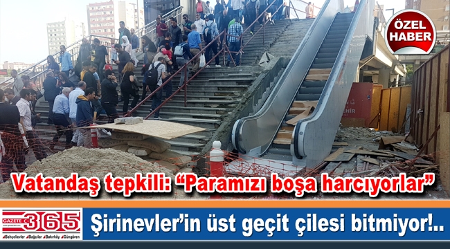 Şirinevler'de yeni açılan üst geçitte yeniden çalışma başladı