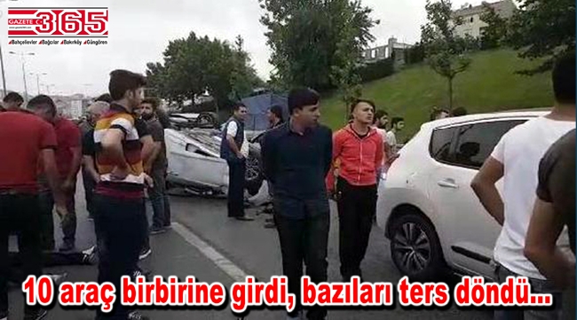 Bağcılar'da zincirleme kaza: Yaralılar var