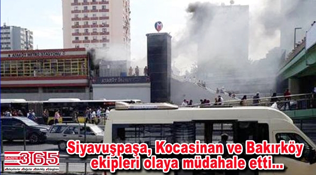 Ataköy-Şirinevler metro istasyonunda yangın çıktı