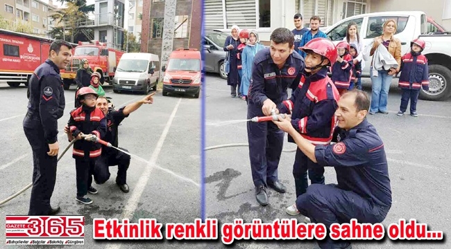 Bağcılarlı engelli çocuklar İtfaiyecilik Haftası'nda yangın tatbikatına katıldı