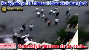 Bakırköy'de bir lisede inşaatçılarla öğrenciler birbirine girdi