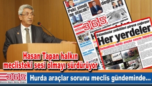 Hasan Tapan Gazete 365'in "Her yerdeler" manşetini meclise taşıdı