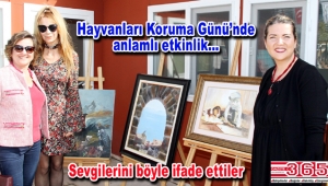 Bakırköylü sanatçılar hayvan sevgisini resmettiler