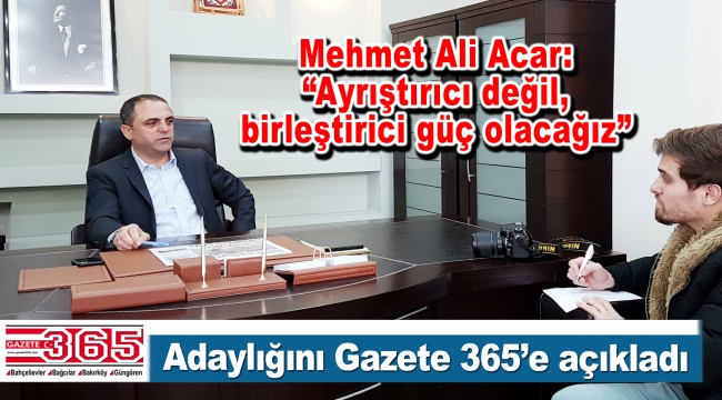 Mehmet Ali Acar CHP Bahçelievler İlçe Başkanlığına aday oldu