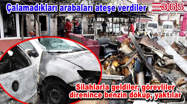 Güngören'de hırsızlar soyamayınca kundakladılar; otopark harabeye döndü