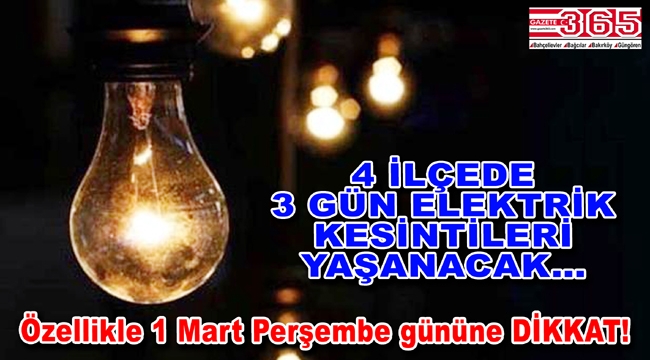 Bahçelievler, Bağcılar, Bakırköy ve Güngören'de elektrik kesintisi…