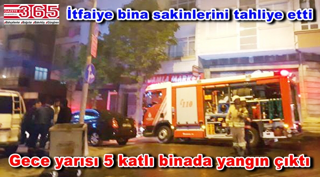 Bahçelievler'de gece yarısı korkutan yangın...