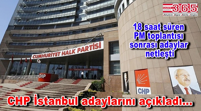 CHP'nin İstanbul ilçe belediye başkan adayları belli oldu
