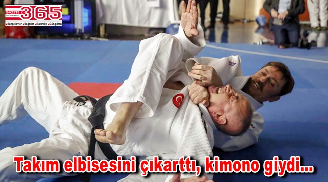 AK Parti’nin Adayı Hakan Bahadır bu kez judo için sahaya çıktı