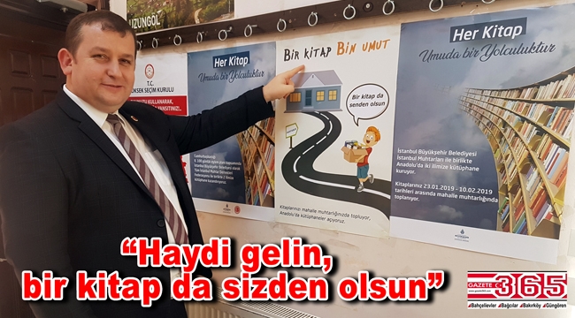 Selami Aykut, 'Bir Kitap Bin Umut' kampanyası için çağrı yaptı