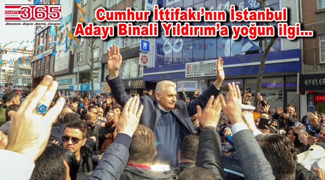 Binali Yıldırım Bahçelievlerli vatandaşlarla kucaklaştı 