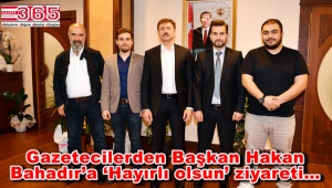 Bahçelievlerli gazeteciler Başkan Hakan Bahadır'ı ziyaret etti