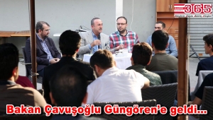 Bakan Çavuşoğlu Güngören'de gençlerle buluştu