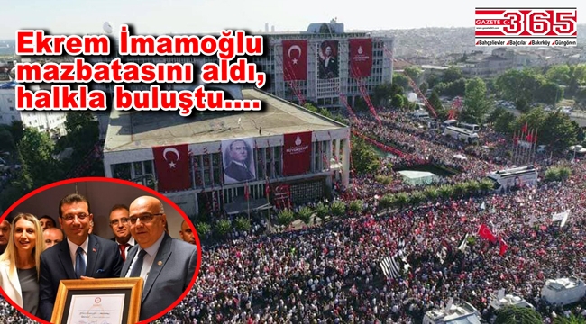 Başkan İmamoğlu, İBB önünde halka seslendi: “Bugün İstanbul yeni bir başlangıç yaptı”