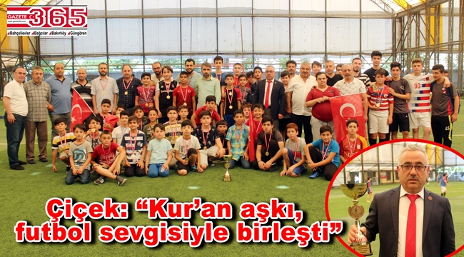 Muhtar Çiçek, Kur’an Kursu öğrencilerini futbol turnuvasında buluşturdu