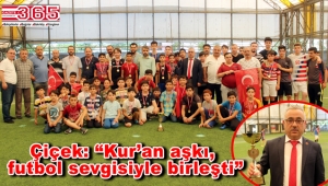 Muhtar Çiçek, Kur’an Kursu öğrencilerini futbol turnuvasında buluşturdu