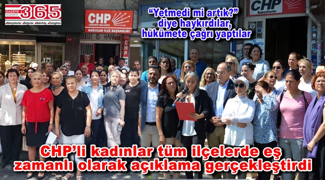 CHP'li kadınlardan 'Emine Bulut Cinayeti'ne eş zamanlı tepki…