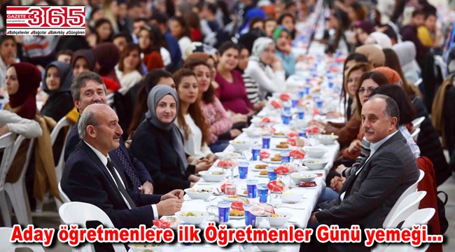 Bağcılar Belediyesi, aday öğretmenler onuruna yemek verdi