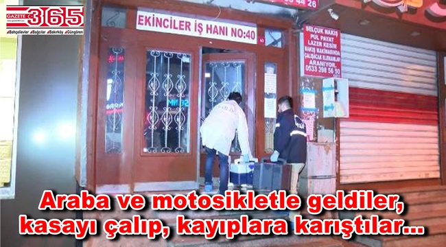 Bağcılar'da işyeri soygunu: Kasayı alıp, kaçtılar