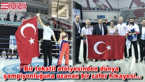 Kick Boksçu Emine Arslan, sözünü tutarak dünya şampiyonu oldu