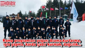 Bağcılarlı izciler, Aladağ'da kış kampına başladı