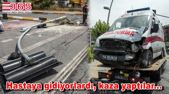 Bahçelievler'de ambulans kaza yaptı: 3 yaralı