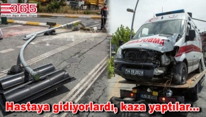 Bahçelievler'de ambulans kaza yaptı: 3 yaralı