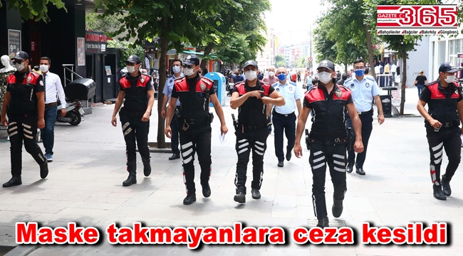 Bağcılar'da polis ve zabıta maske denetimi yaptı