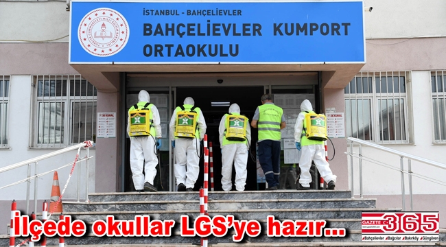 Bahçelievler'de okullar sınav öncesi dezenfekte edildi