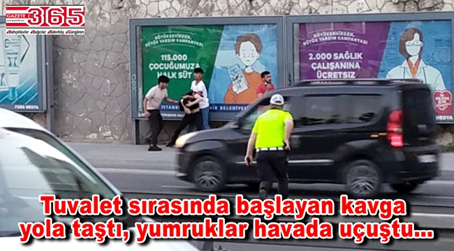 Bakırköy sahilinde tuvalet sırasında kavga çıktı