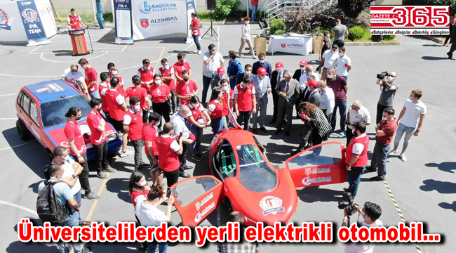 Bağcılar’da üniversite öğrencileri, EVA-2 adlı yerli elektrikli otomobili tanıttı