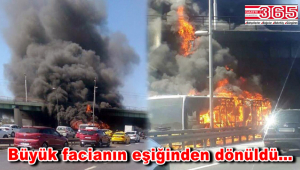Bakırköy'de metrobüs yangını! Facianın eşiğinden dönüldü