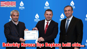 DEVA Partisi Bakırköy Kurucu İlçe Başkanlığı görevine; Mehmet Emin Aslan atandı