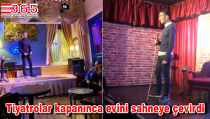 Görme engelli Hamza Demir, evinden online Stand up gösterisi yapıyor