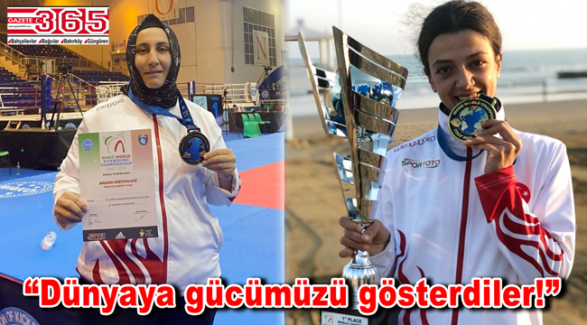 Bağcılarlı sporcu Emine Arslan dünya şampiyonu Gülsüm Özen ise dünya üçüncüsü...