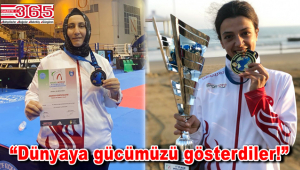 Bağcılarlı sporcu Emine Arslan dünya şampiyonu Gülsüm Özen ise dünya üçüncüsü...