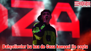 Ünlü rapçi Ceza Bahçelievler'de konser verdi