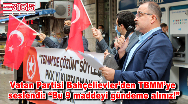 Vatan Partisi’nden 9 maddelik “Kürt Sorununa TBMM’de Çözüm” adlı kararı tasarısı