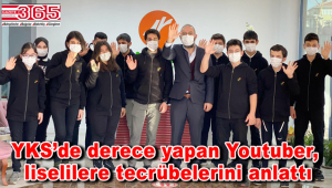 YKS'de derece yapan Mert Yiğit Yıldız, Haznedar Birey öğrencileriyle buluştu