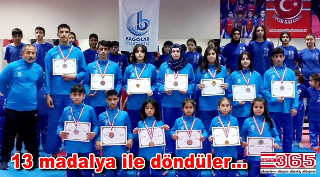 Bağcılarlı Kungfucular Türkiye Şampiyonası’ndan 13 madalyayla döndü