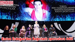 Bağcılarlı sporcular ödüllerini Emine Erdoğan'ın elinden aldı