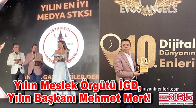Mehmet Mert’e ‘Gazetecilik Meslek Örgütü Başkanı Ödülü’ verildi