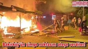 Bakırköy'de yangın: Tezgahtaki kitaplar ateşe verildi